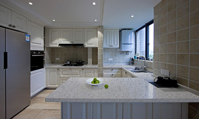 HJ-6608(单色)石英石实拍